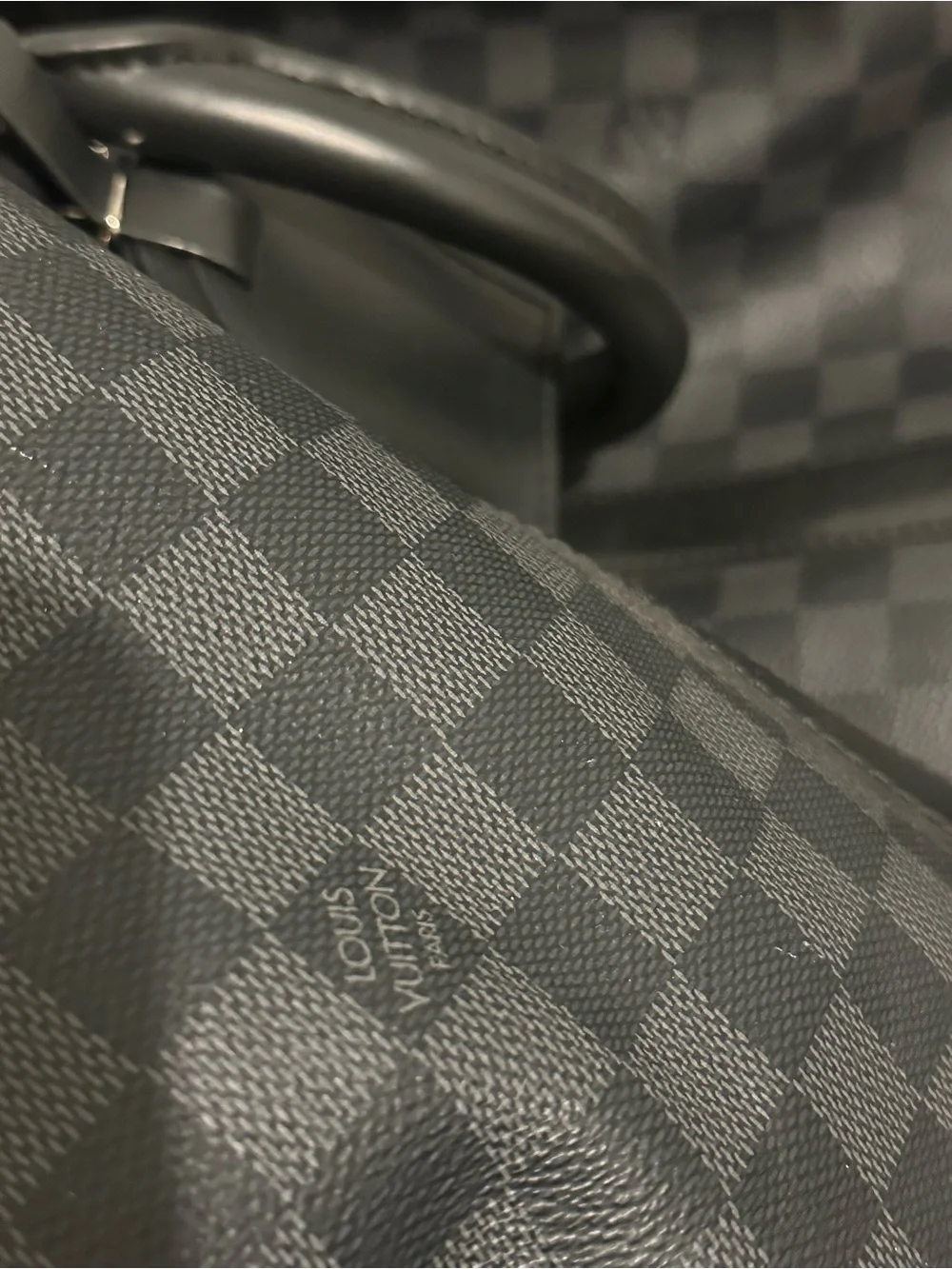 Louis Vuitton Keepall Bandoulière 55 in Black Damier Graphite Canvas